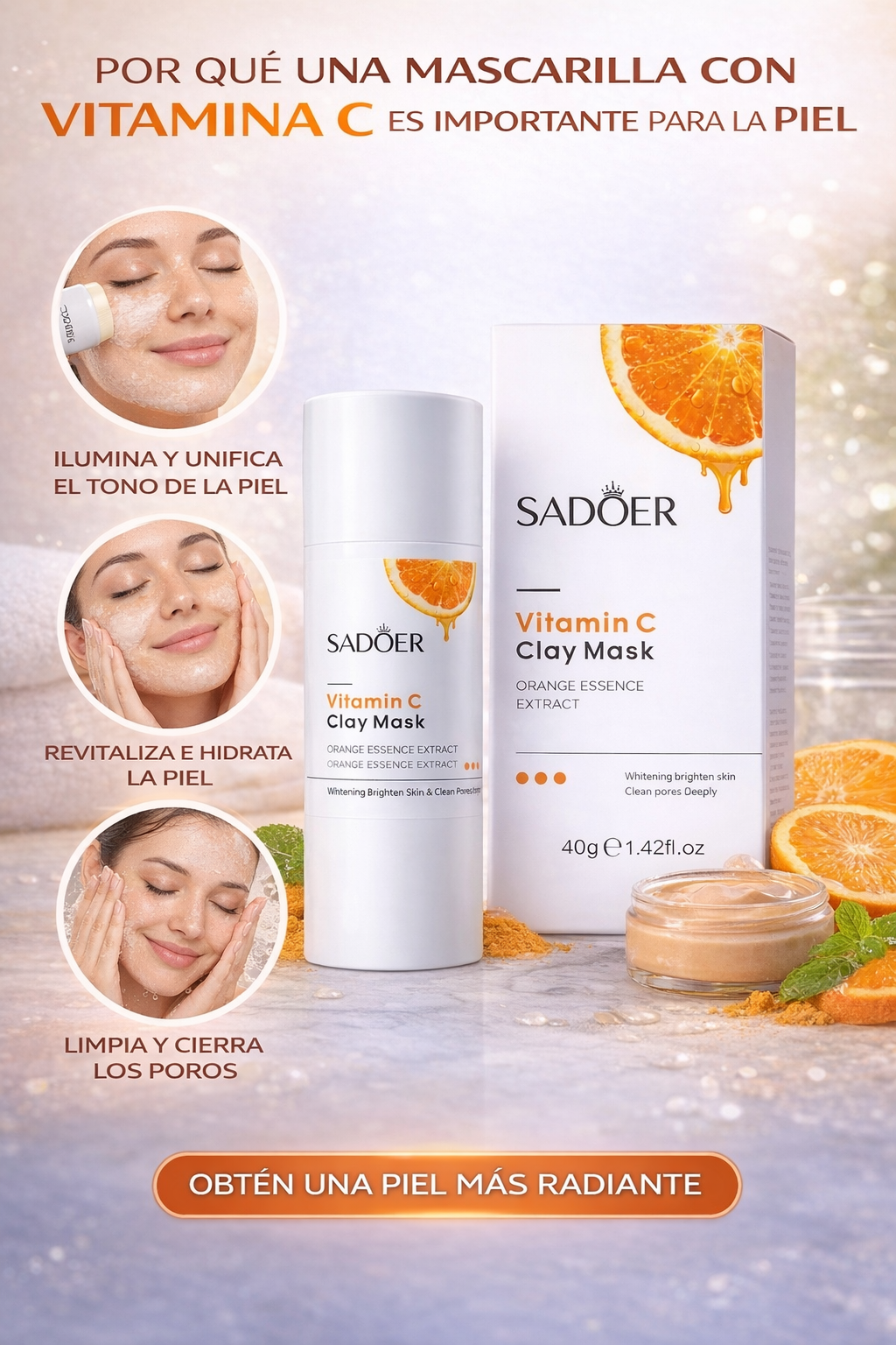 Mascarilla Facial En Barra Vitamina C