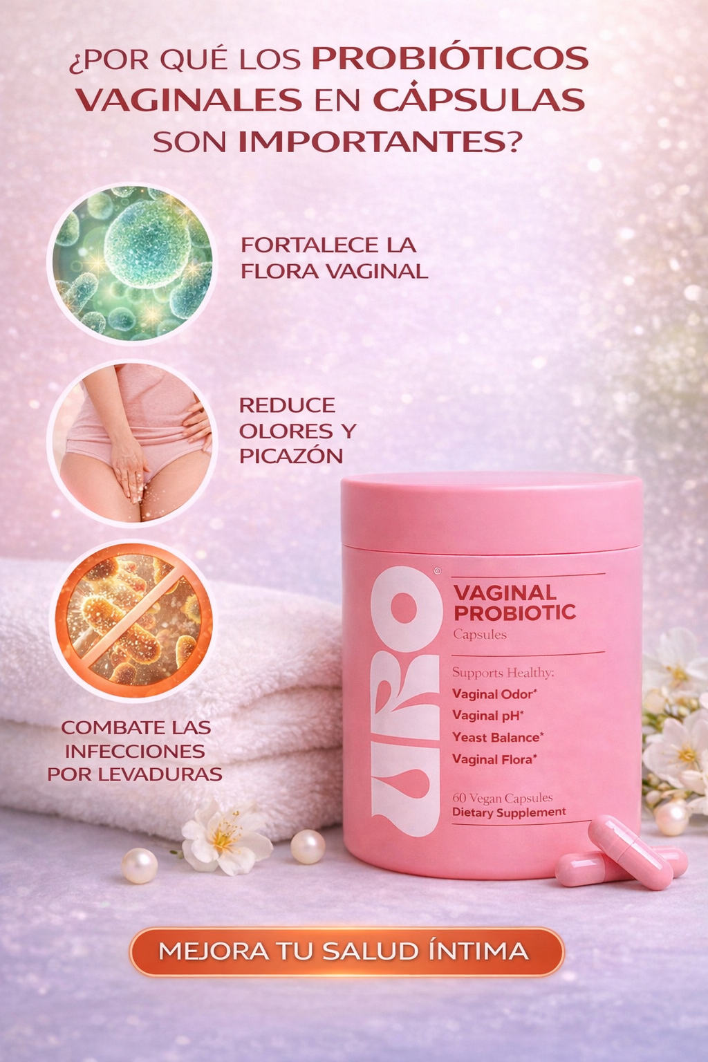 Uro Probioticos Vaginales 60 Capsulas